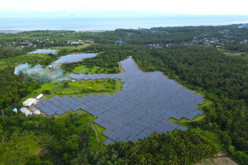 Lombok Solar Project aerial view in Indonesia