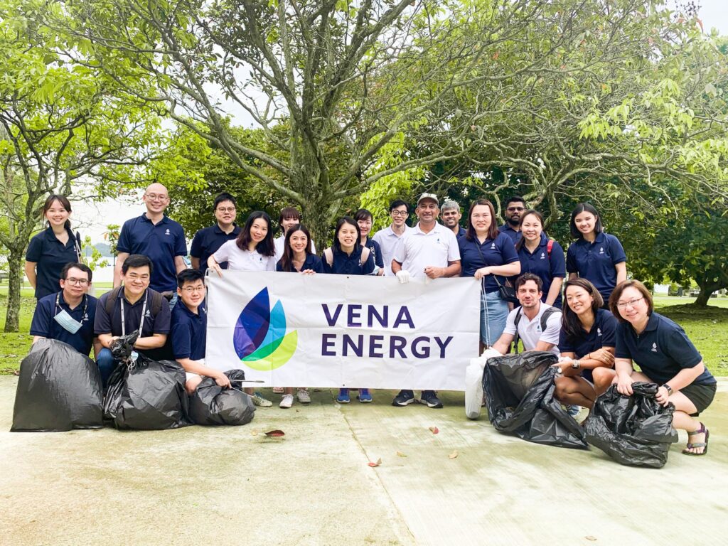 Vena Energy coastal clean-up activity at Pasir Ris Park