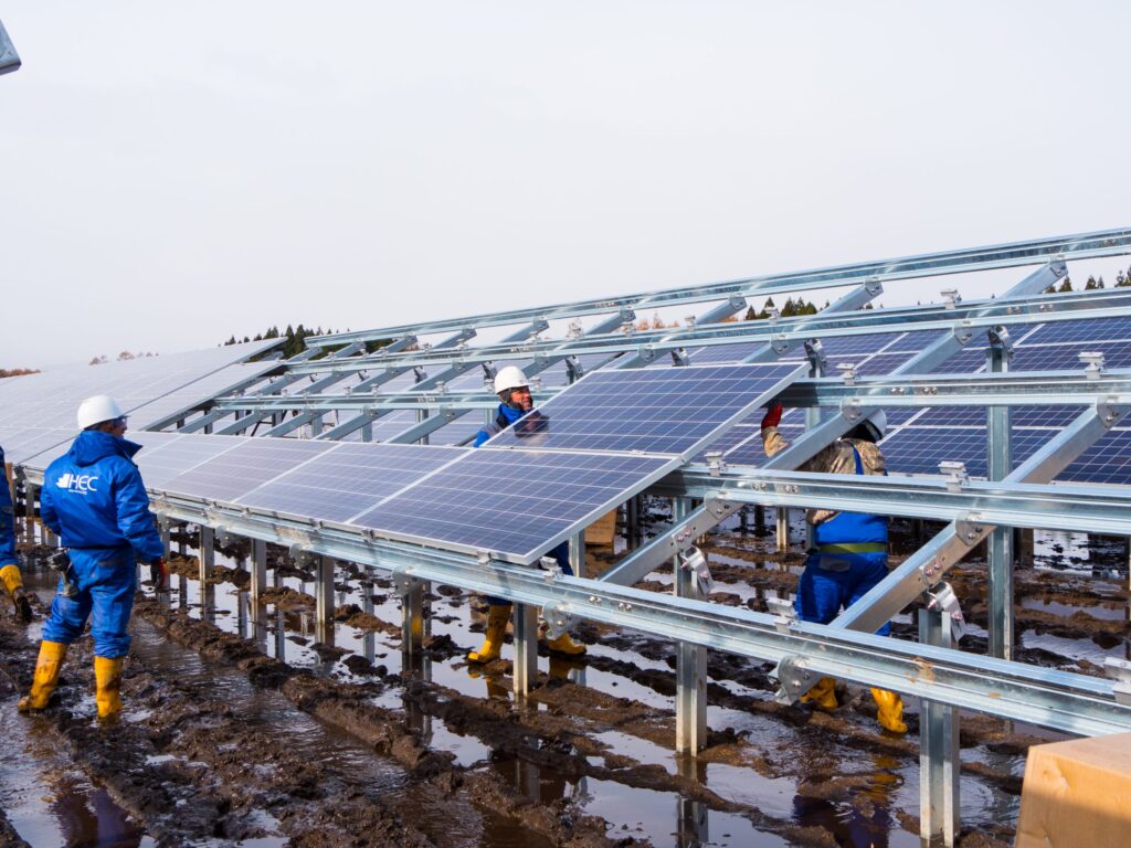 Aomori solar project construction by Vena Energy Japan