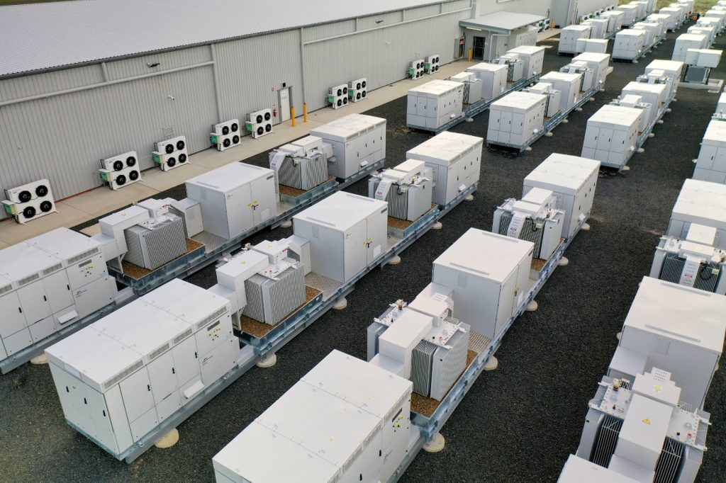 Utility-scale battery energy storage system at Tailem Bend 3 project in South Australia supporting renewable energy grid stability